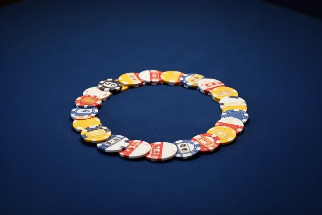 Ảnh minh hoạ vòng chip chia lượt cho mục luật chơi game bài BJ88