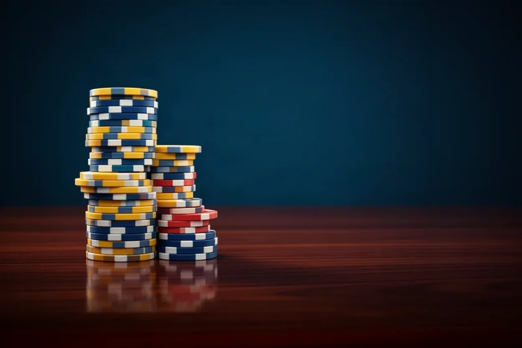 Ảnh minh hoạ chồng chip tròn cho mục kinh nghiệm casino BJ88