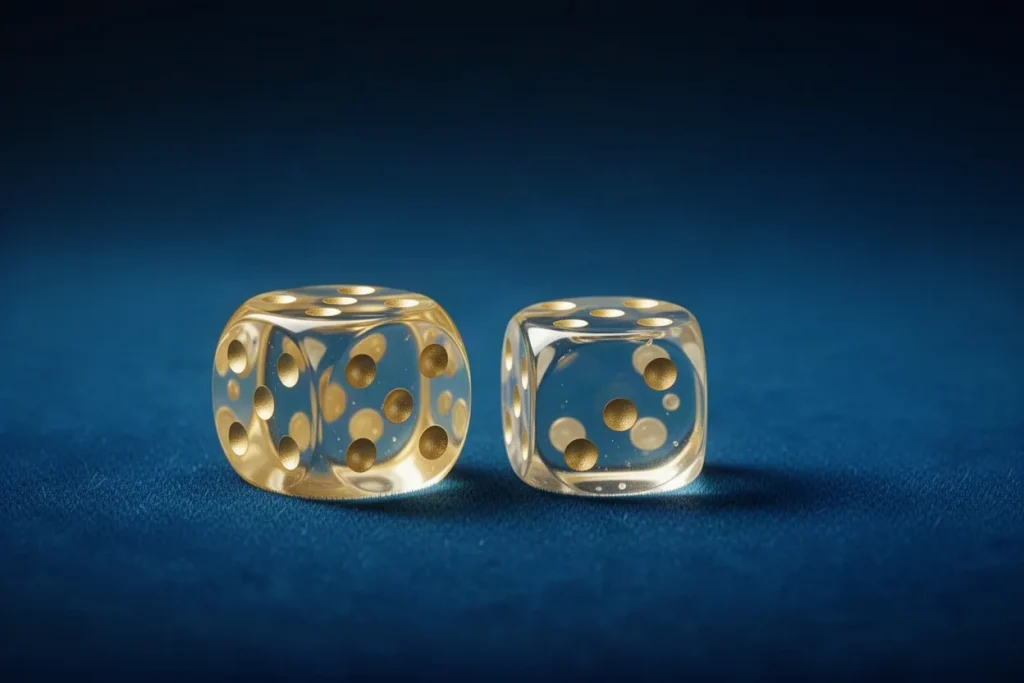 Ảnh minh hoạ hai viên xúc xắc cho mục luật chơi casino BJ88
