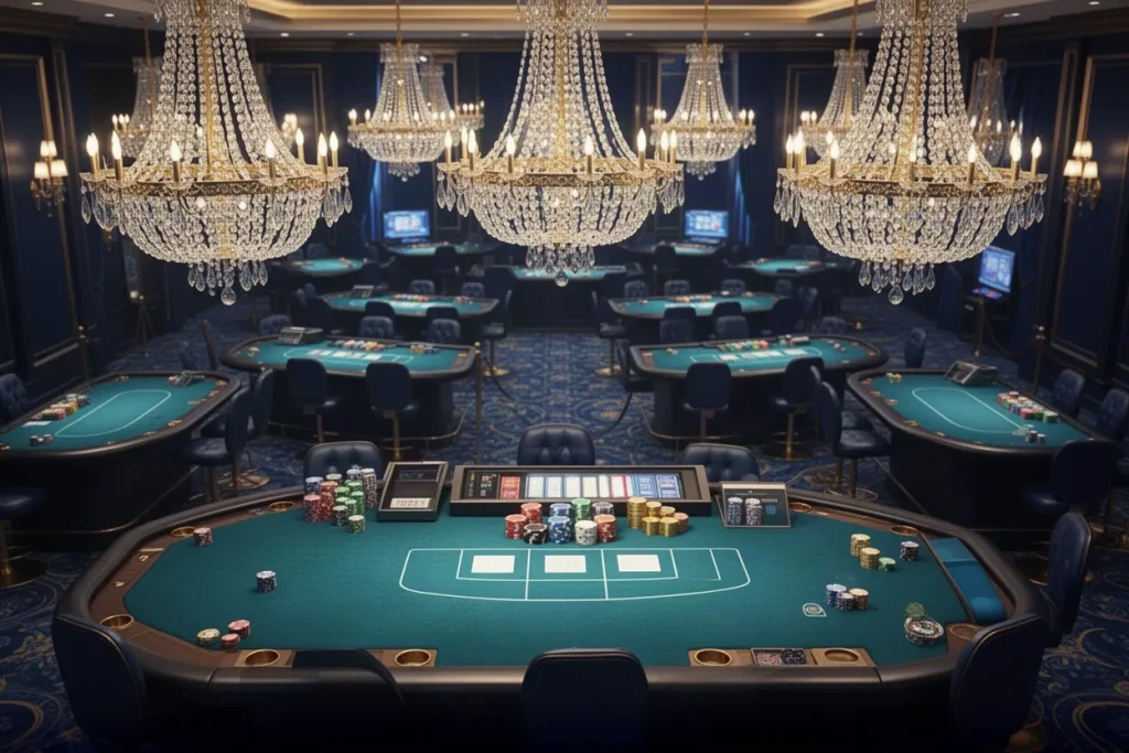 Ảnh minh hoạ sảnh casino cho mục tổng quan casino BJ88